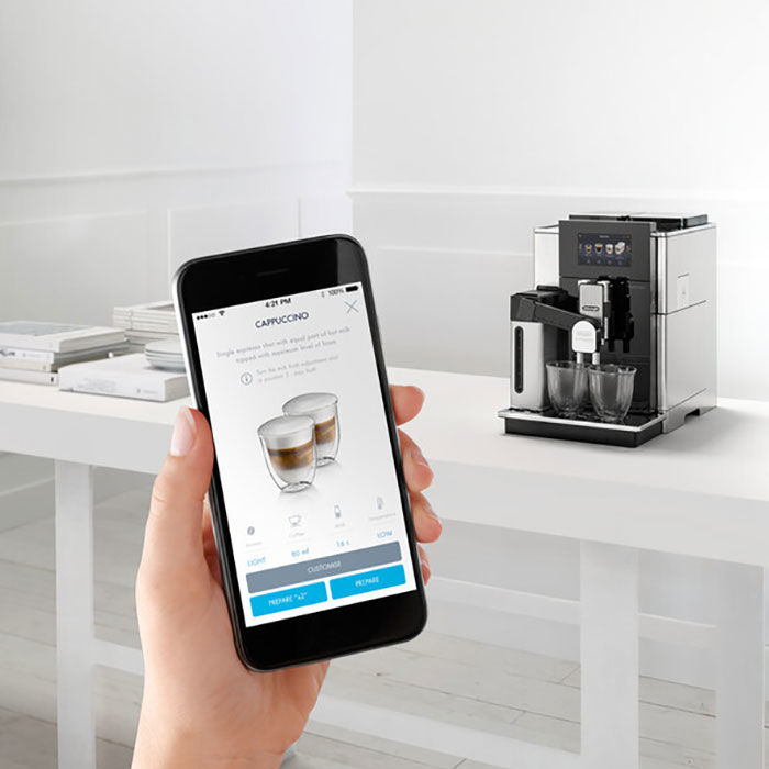 Smartphone dan mesin kopi