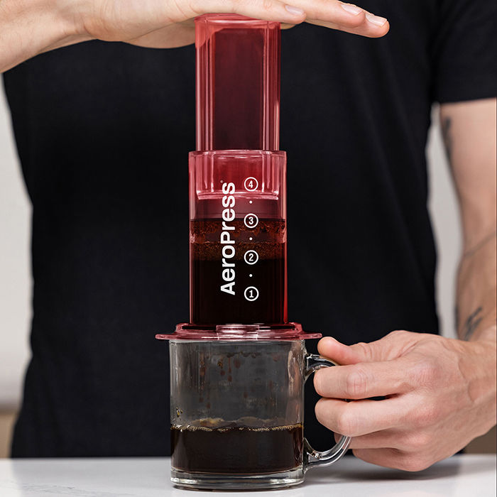 AeroPress - Clear Coffee Press (Red)
