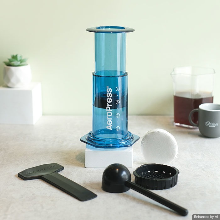 AeroPress - Clear Coffee Press (Blue)