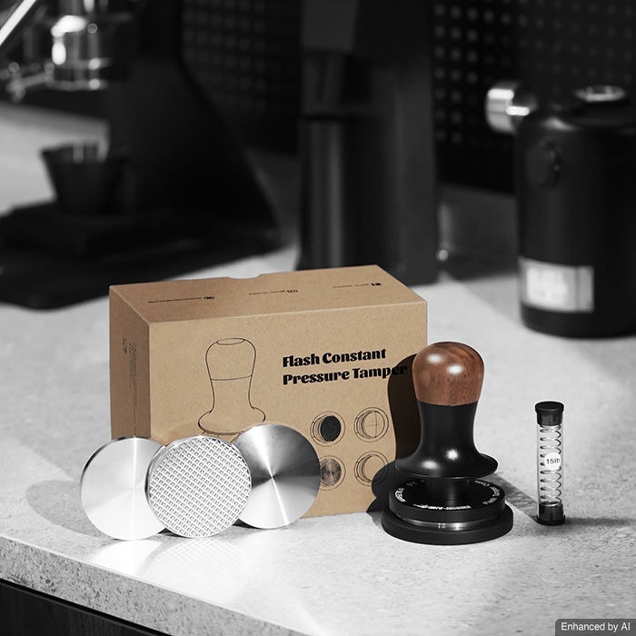 MHW-3BOMBER - Flash Constant Pressure Tamper 2.0 Set 58mm - Tamper Espresso Universal Stainless Steel & Titanium