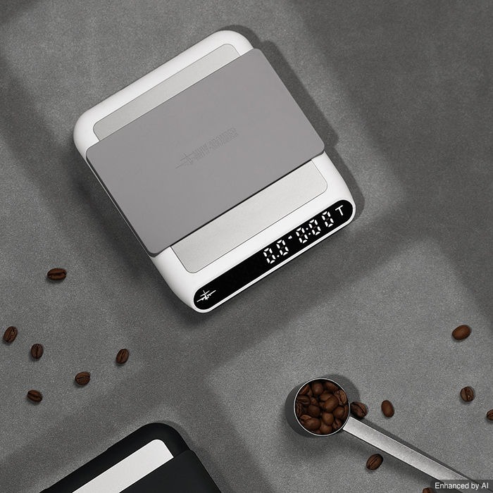 MHW-3BOMBER - Formula Smart Coffee Scale - Timbangan Kopi Digital 2kg / 0.1gr Akurasi - Rechargeable Waterproof White