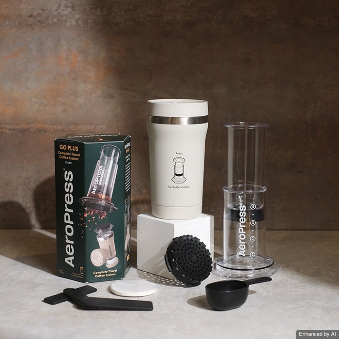 AeroPress - Go Plus Travel Coffee Press (Cream)