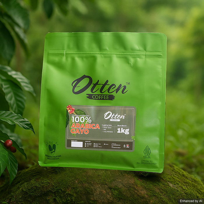 Biji Bubuk Kopi 100% Full Arabica Gayo Komersil House Blend 1kg Otten Coffee
