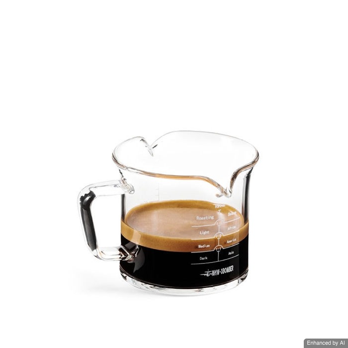 MHW-3BOMBER - Glass Measuring Cup 120ml - Gelas Takar Kopi Espresso - Double Spout Transparent