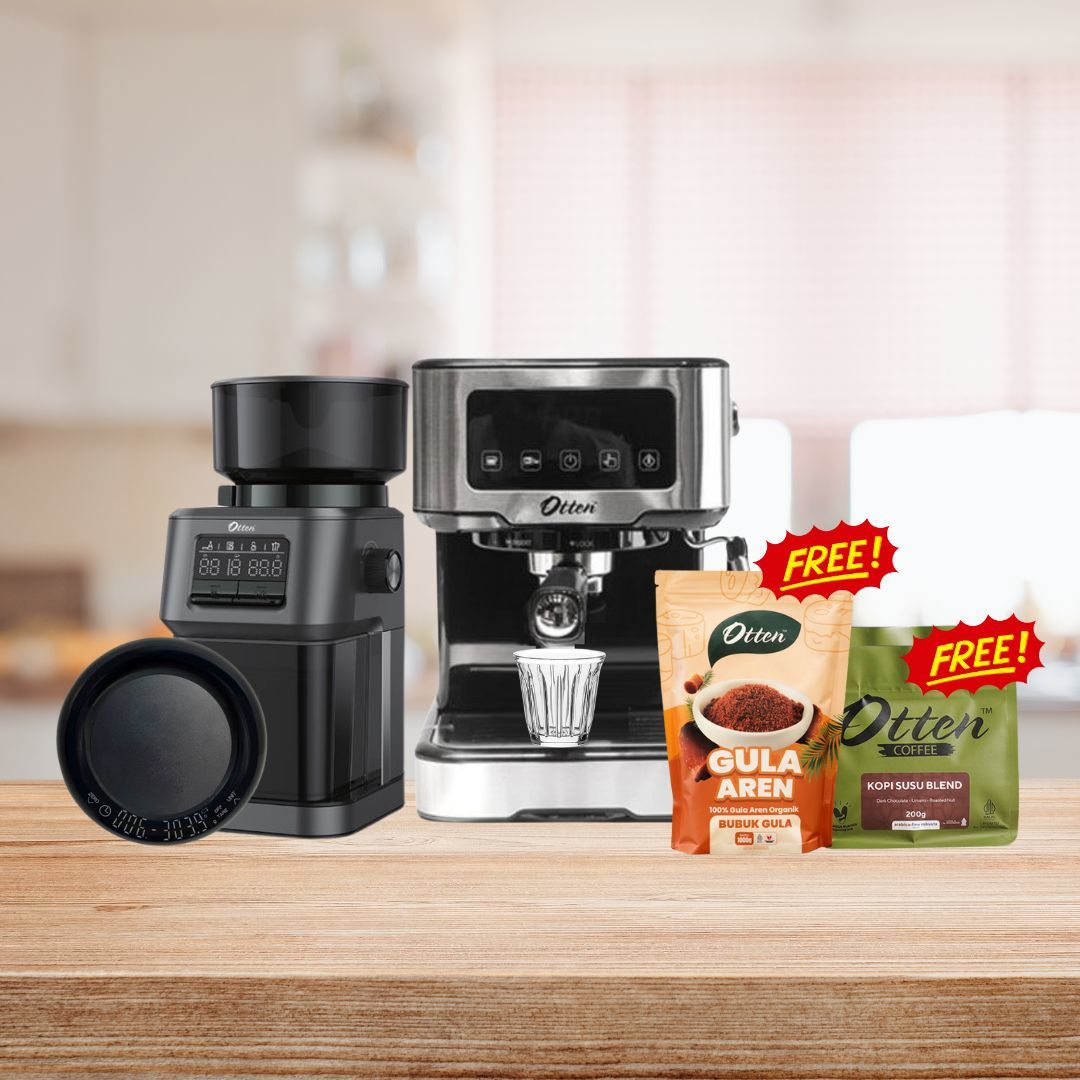 Paket Mesin Kopi Susu Gula Aren Rumahan Otten Ottura + Grinder Grindio