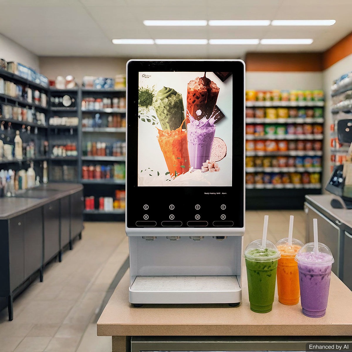Mesin Kopi dan Minuman Bubuk Instant/ Smart Instant Beverages Dispenser with 4 Canister