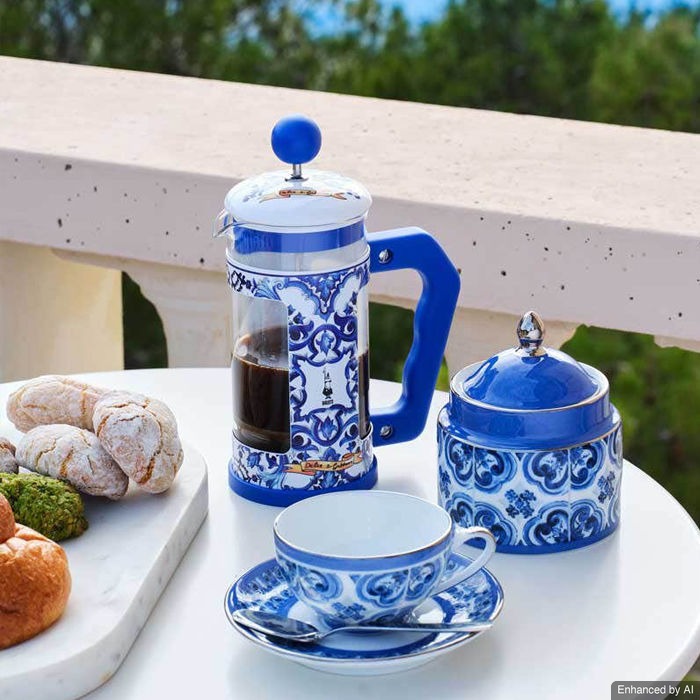 Bialetti - Coffee Press Dolce Gabbana Blu Mediterraneo - 350 ML