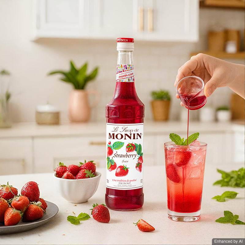 sebotol monin syrup strawberry