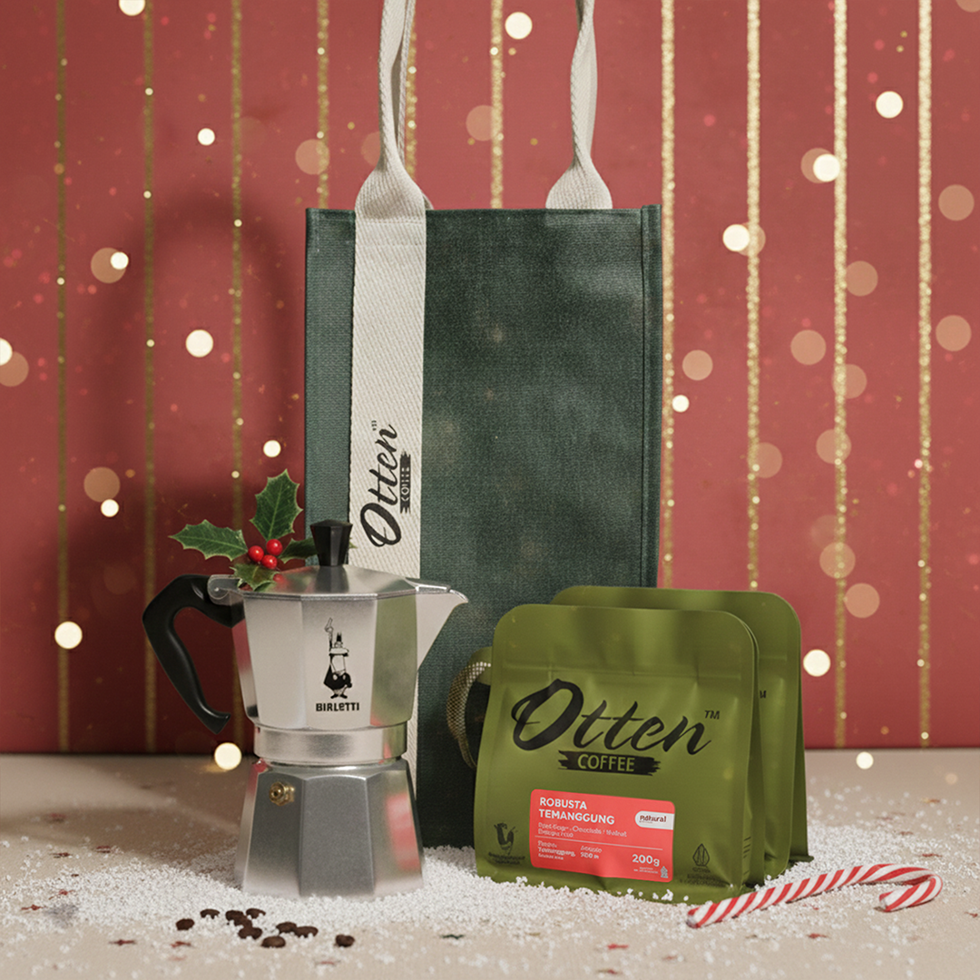 Hampers Natal Bialetti Mokapot + Kopi
