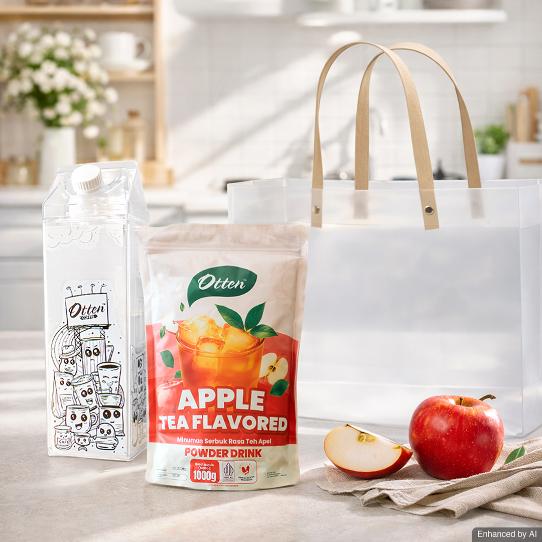 Hampers Ramadhan - Minuman Serbuk Rasa Apple Tea Powder + Tumblr 1L