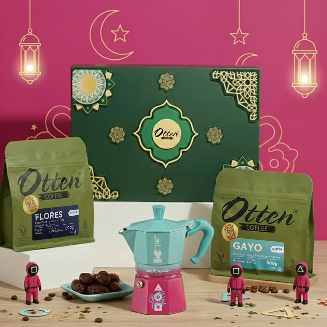 Hampers Ramadhan - Alat Kopi Bialetti Moka Express Squid Game 3 Cups