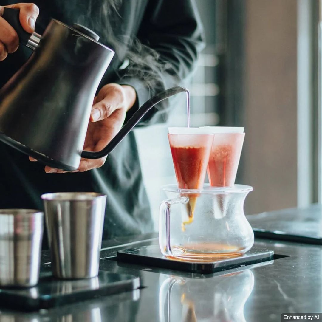 Binocular Coffee Dripper Dual Cone Set with Server + Paper Filter