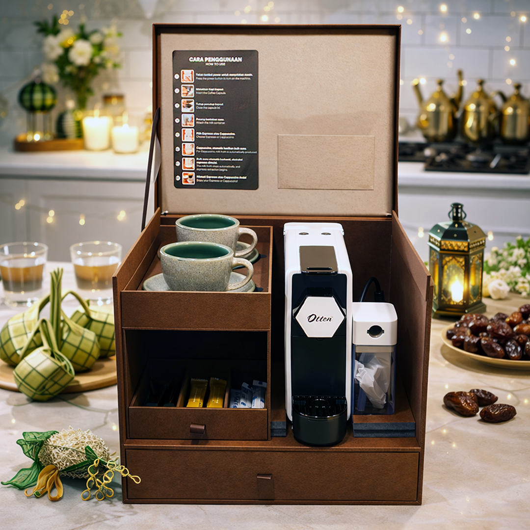 Paket Hampers Lebaran Coffee Box Set Up - Opresso Mesin Kopi Kapsul dengan Frother Susu