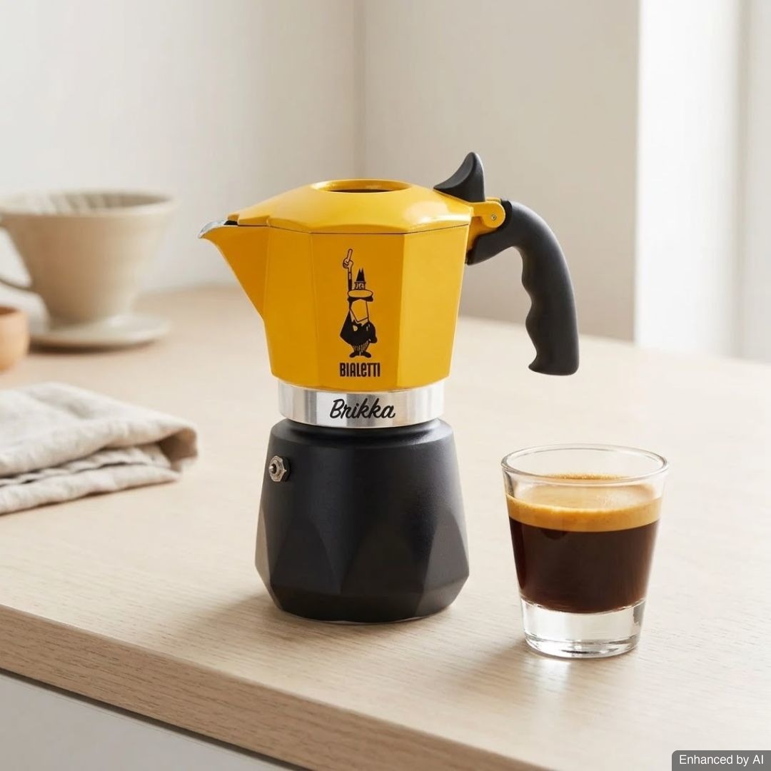 Bialetti - Brikka Yellow - Mokapot 4 Cups