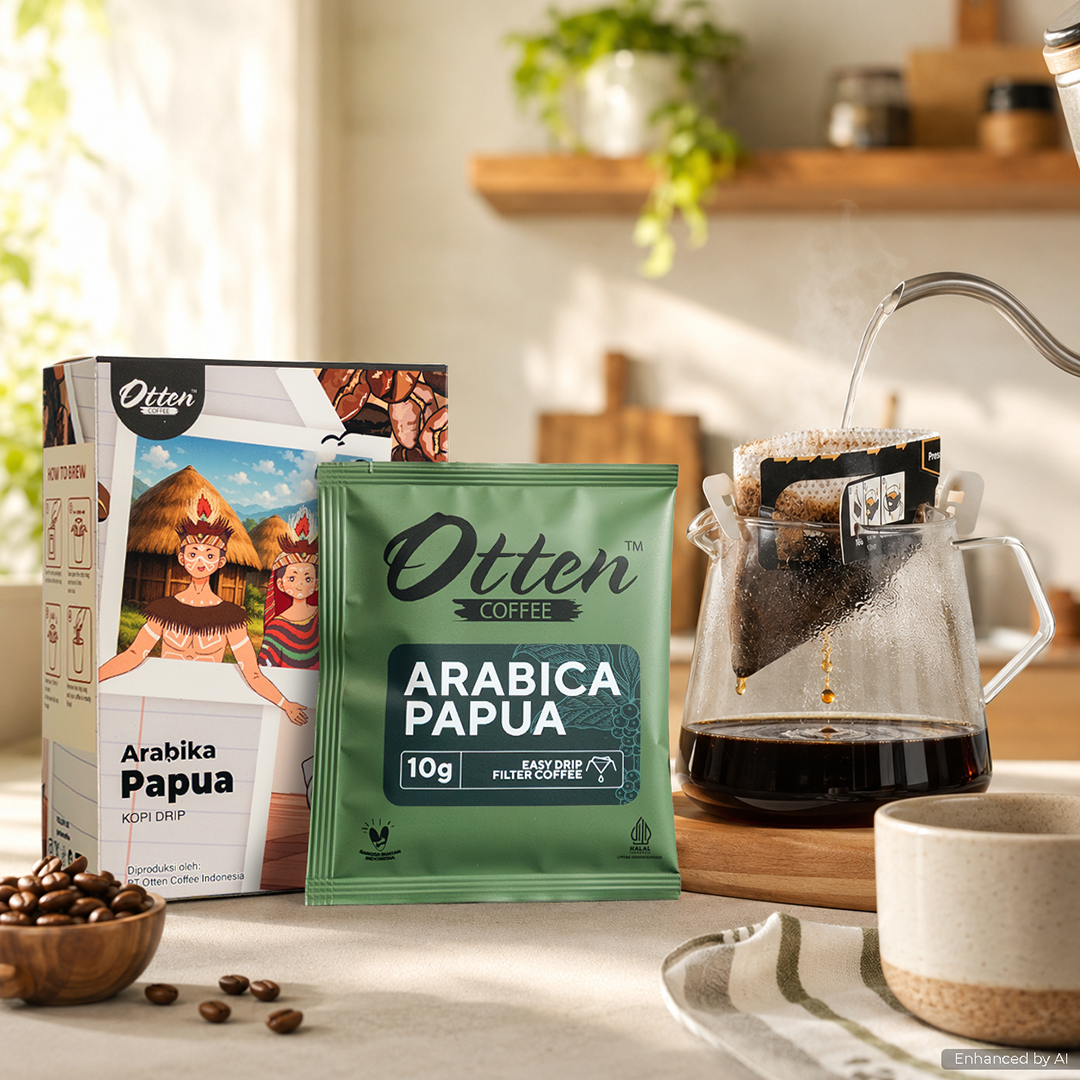 Otten - Drip Coffee Kopi Arabica Papua Single Origin Isi 5 Sachet