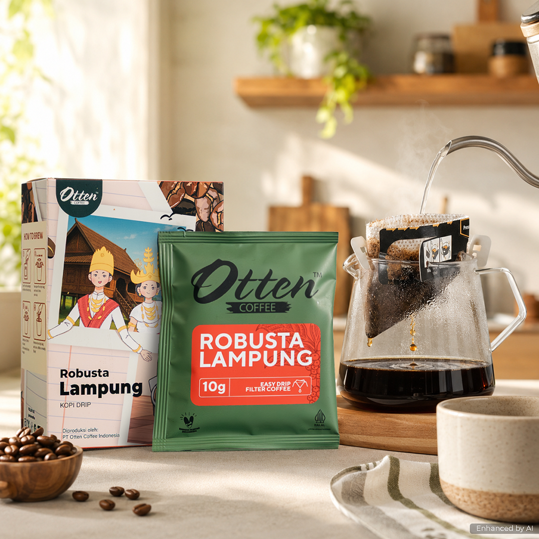 Otten - Drip Coffee Kopi Robusta Lampung Single Origin Isi 5 Sachet