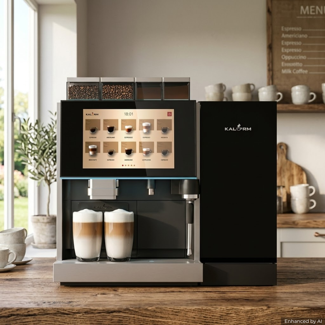 Kalerm X465 + Milk Cooler C2S | Fully Automatic Commercial Espresso Machine