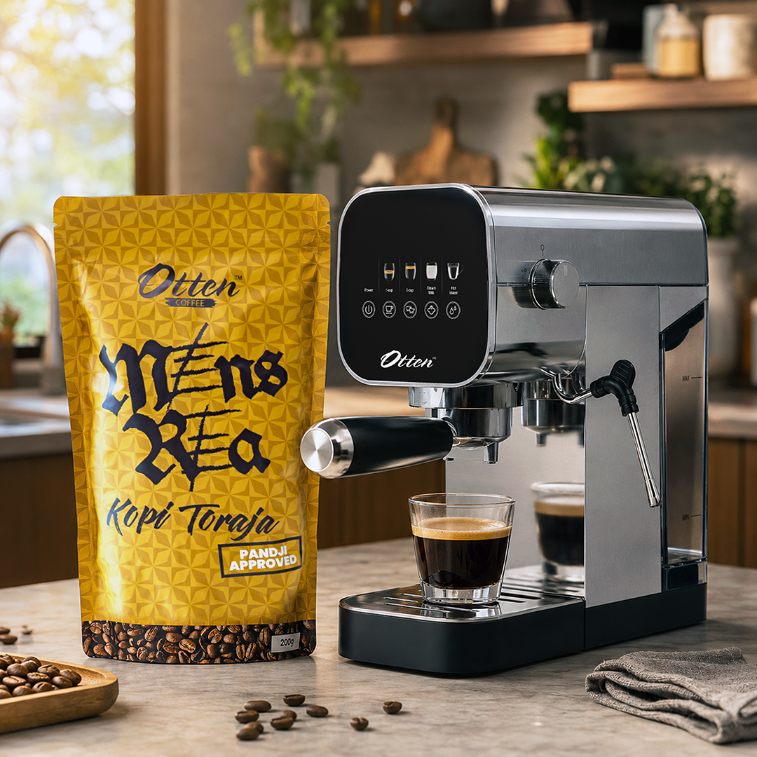 Paket Mens Rea Kopi Toraja x Otten Noir Semi-automatic Espresso Coffee Machine