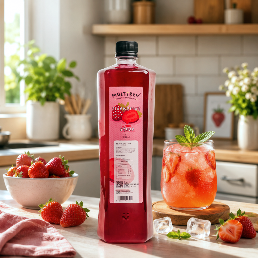 MultiBev - Syrup Strawberry Bottle 1 L