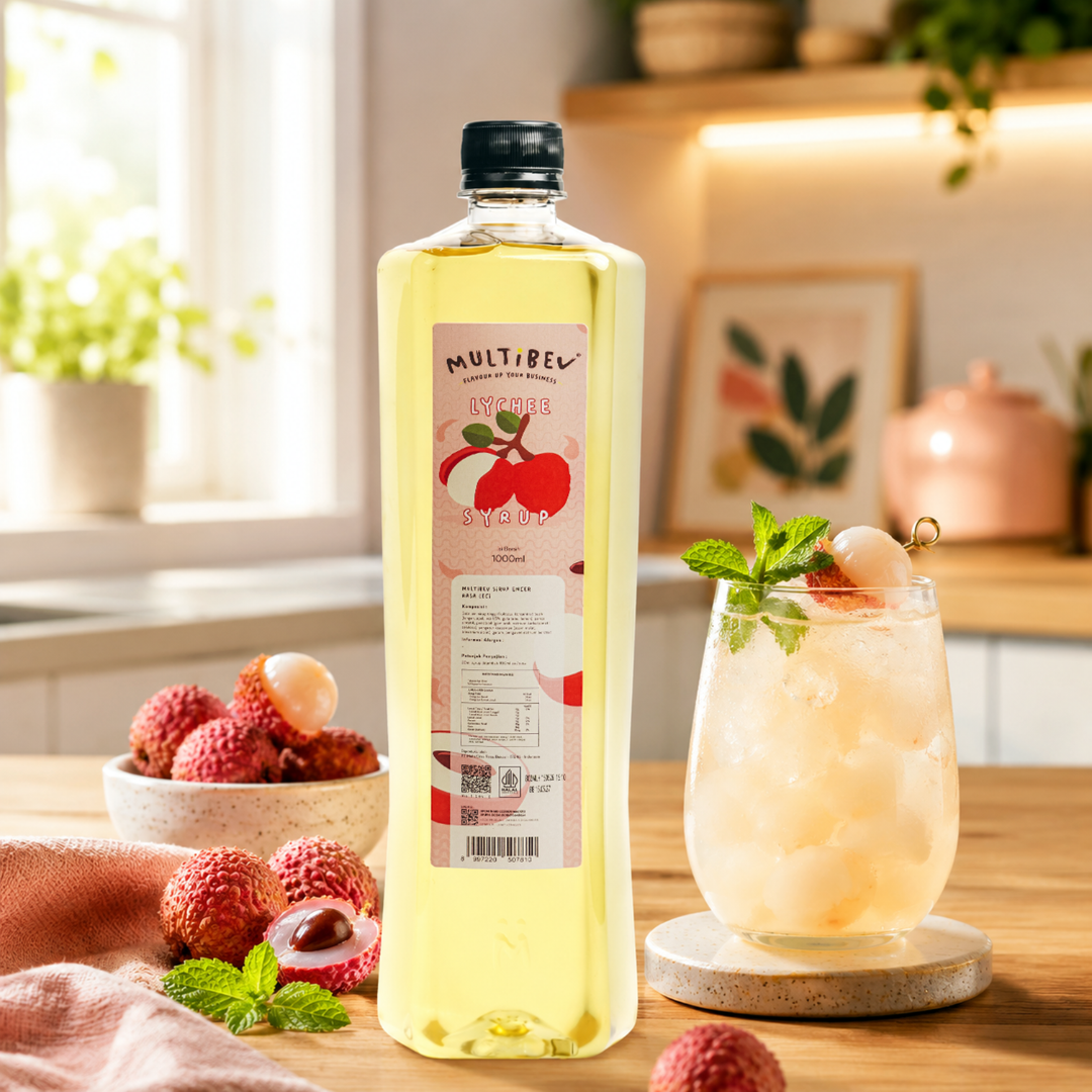 MultiBev 1 L Syrup Lychee Bottle