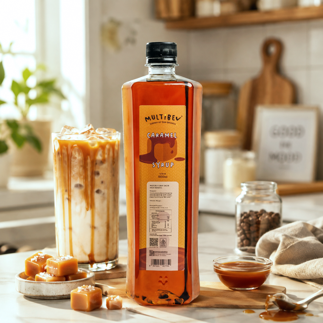 MultiBev 1 L Syrup Caramel Bottle