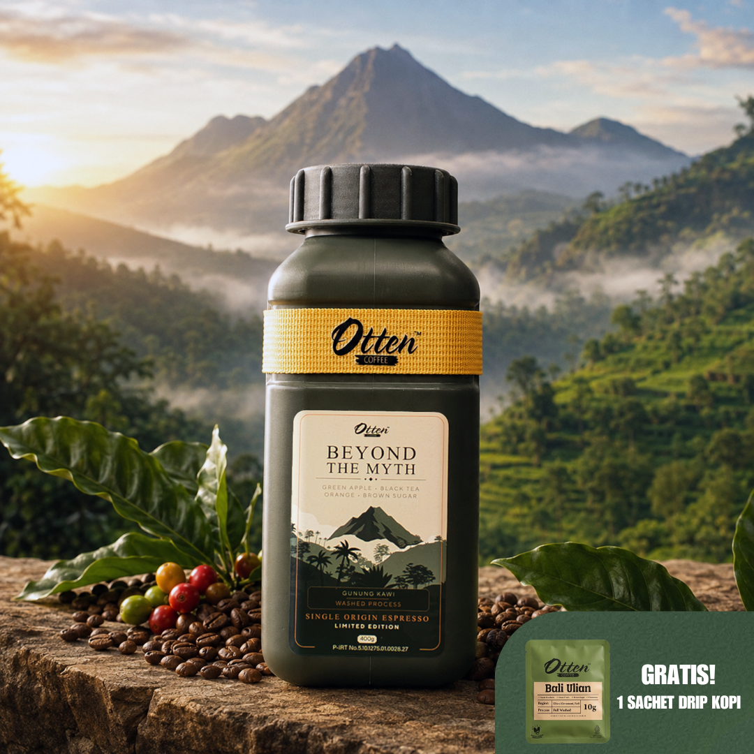 Gunung Kawi Single Origin Espresso 400gr - Biji Bubuk Kopi Arabica Otten Coffee