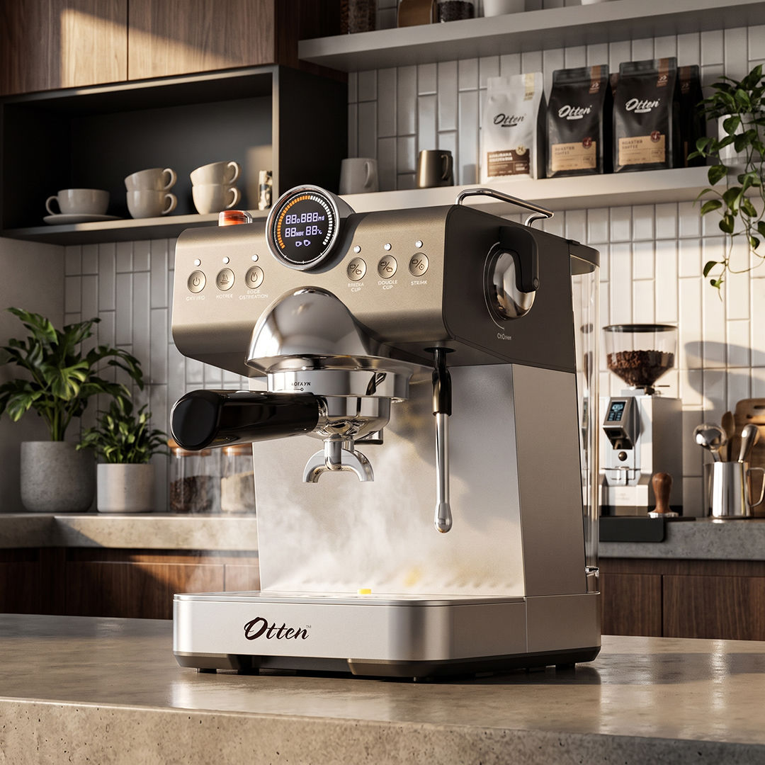 Otten Dual Pro Espresso Machine - Hot & Cold Extraction | PID Control | 20 Bar | Semi Automatic Coffee Maker