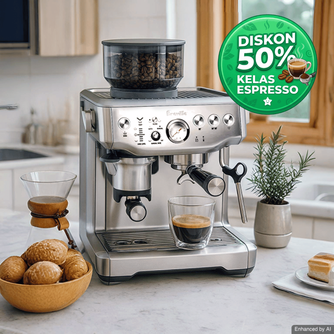 Breville - Coffee Machine The Barista Express Impress (Steel) - BES876BSS