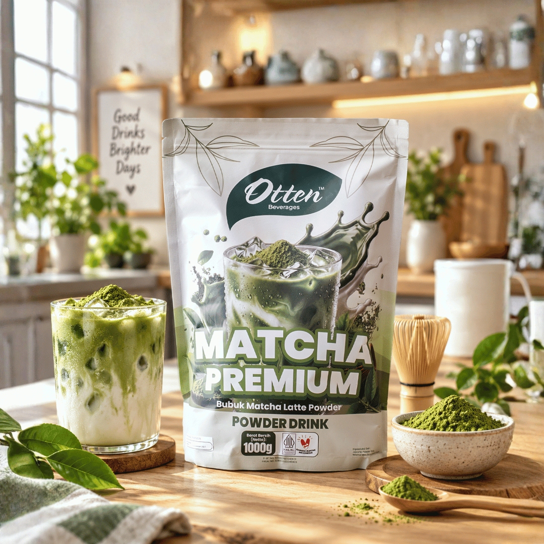 Otten Matcha Premium 1kg - Bubuk Matcha Latte Powder