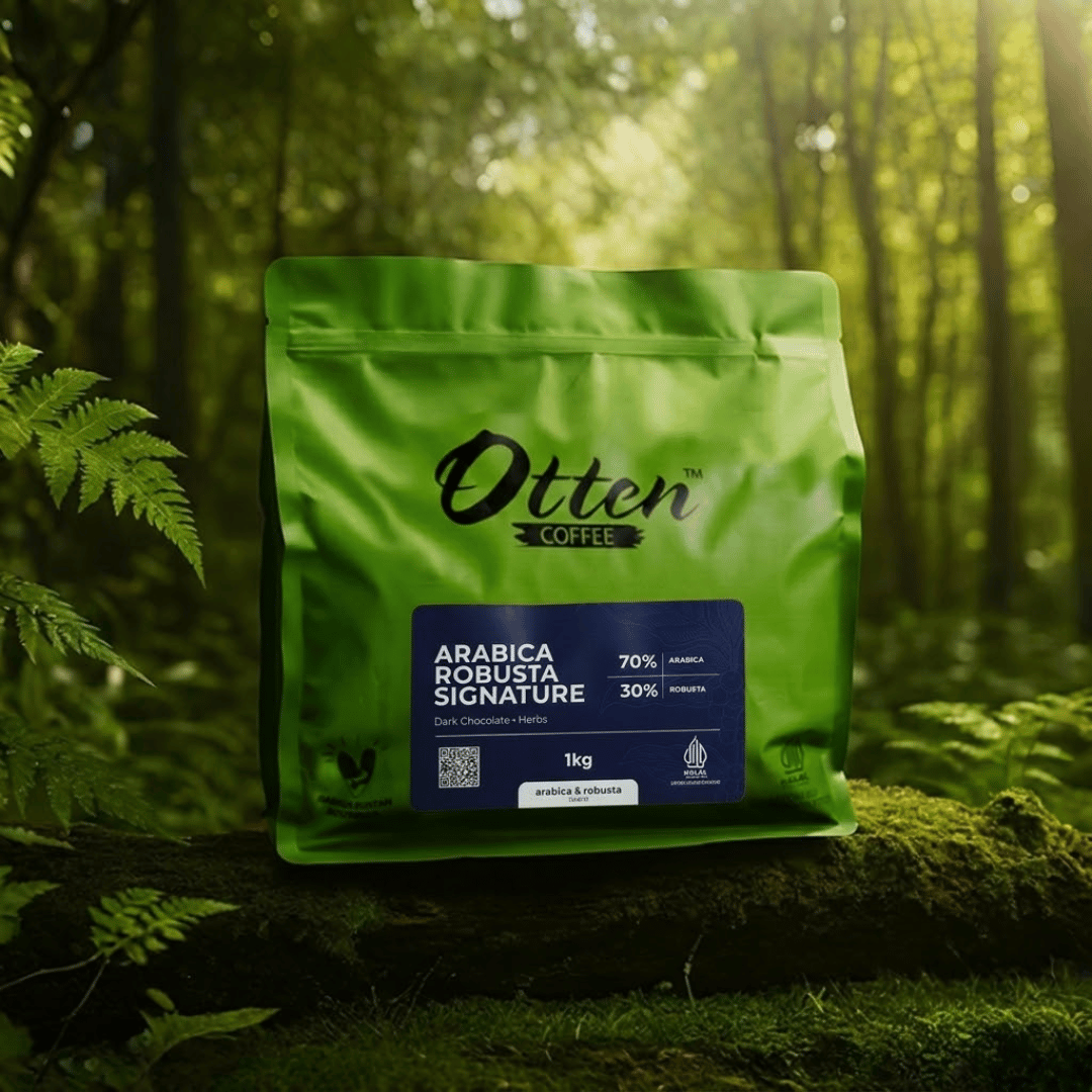 Biji Bubuk Kopi 70% Arabica 30% Robusta Signature House Blend 1kg Otten Coffee
